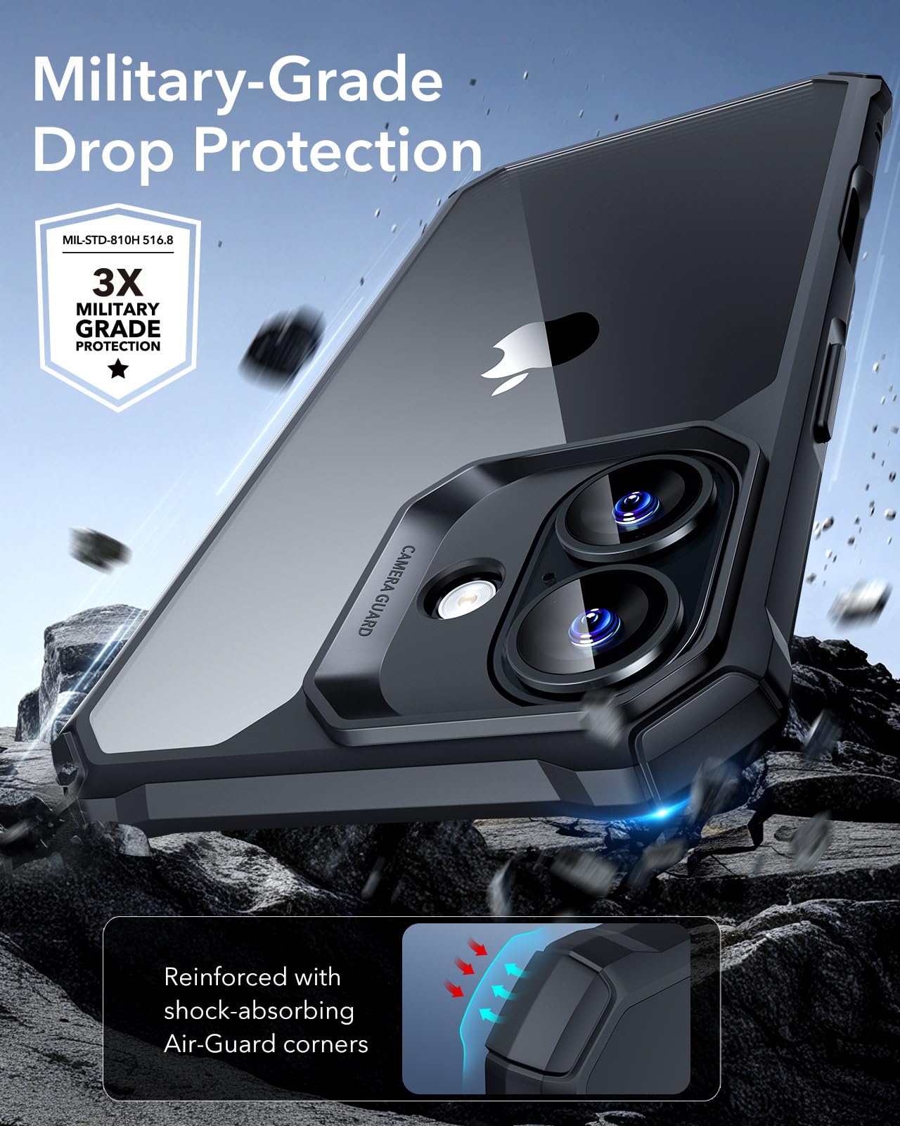 Military-Grade Clear Case for iPhone 14 and 13