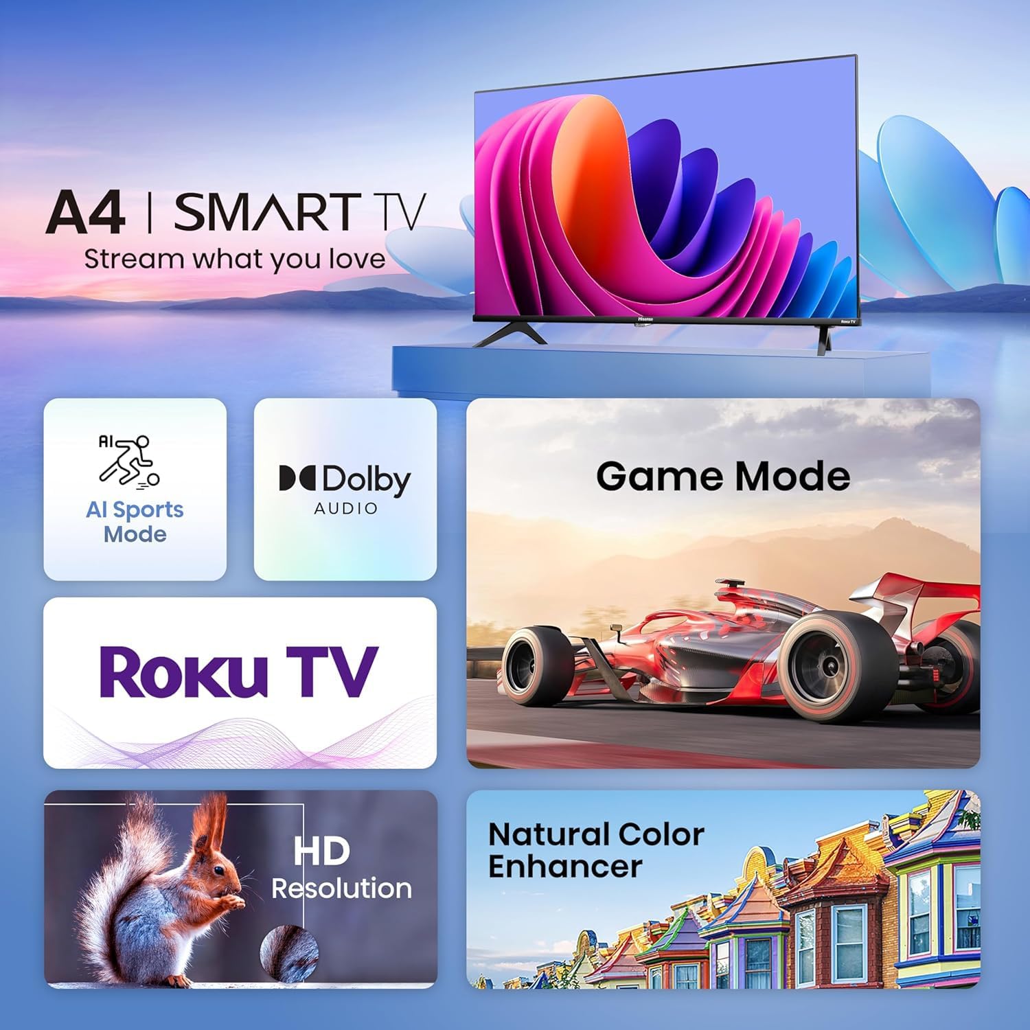Hisense 32 Inch Smart Roku TV with Dolby Audio