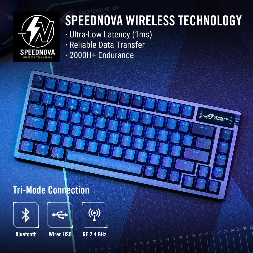 ASUS ROG Azoth Wireless Custom Gaming Keyboard Benefits