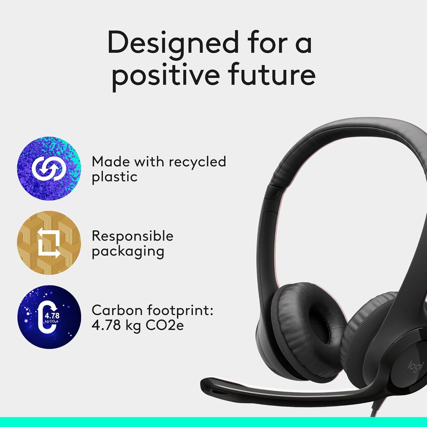 Logitech H390 Wired Headset with Noise Cancelling Mic