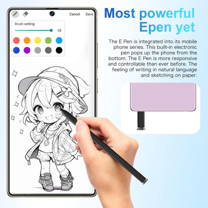 MMY I25 Ultra Unlocked Phone Built In Pen 6.99in 16GB 512GB Android 14 5G Green