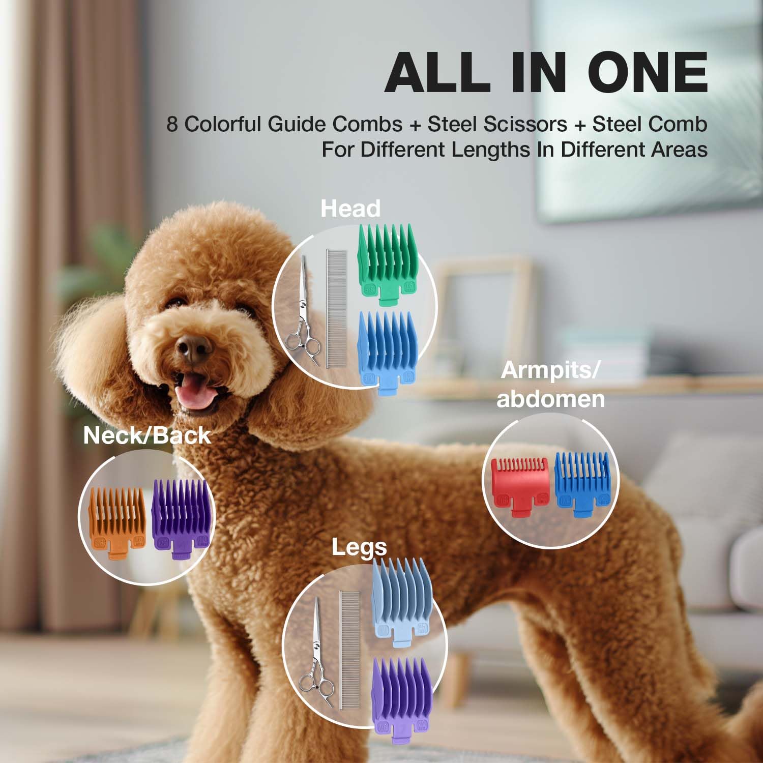 Professional Dog Clippers for Thick Coats Low Noise Operation