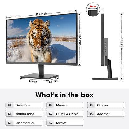 KOORUI 27 Inch IPS Monitor 1080p 100Hz HDMI VGA VESA Tilt