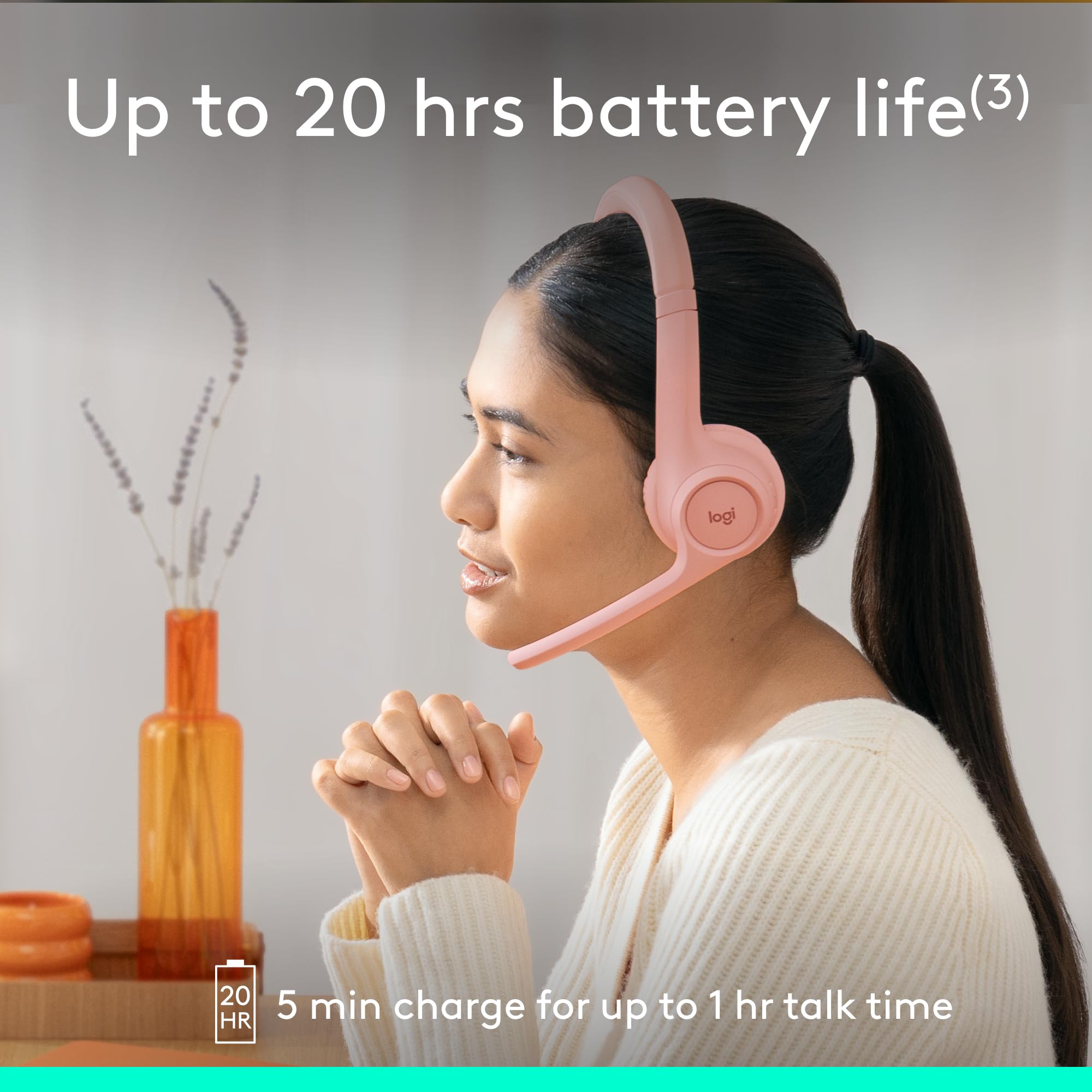 Logitech Zone 301 Wireless Headset with Noise Cancellation