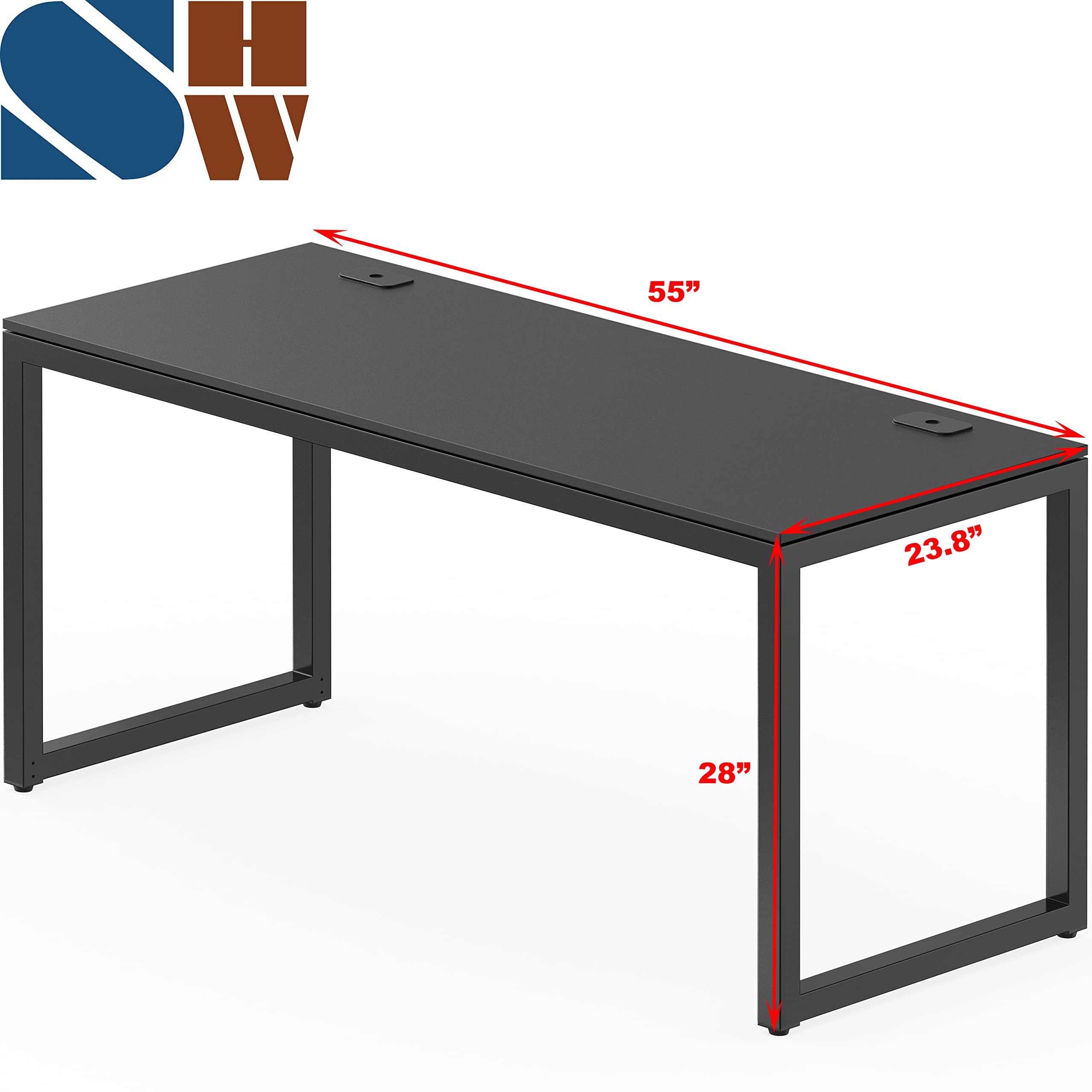 55 Inch Espresso Office Computer Desk for Professionals