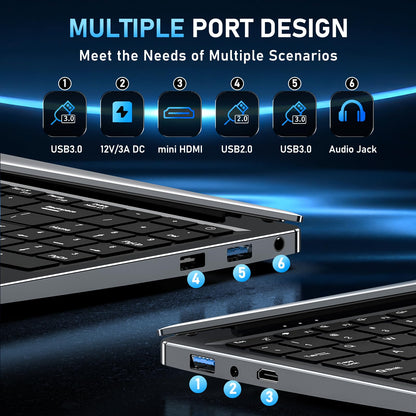 2025 17.3 Inch Gaming Laptop N150 3.6GHz 16GB RAM 1TB SSD