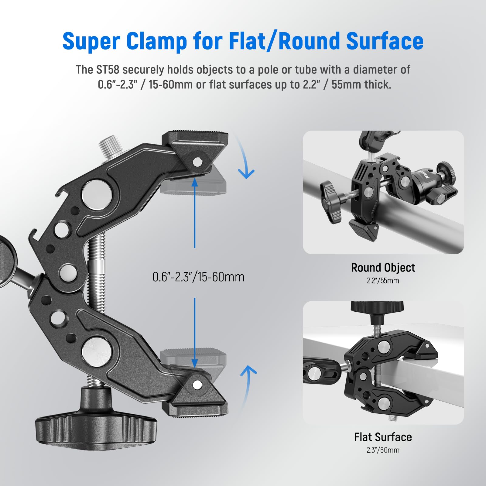 Neewer Super Clamp with Dual Ballhead Magic Arm