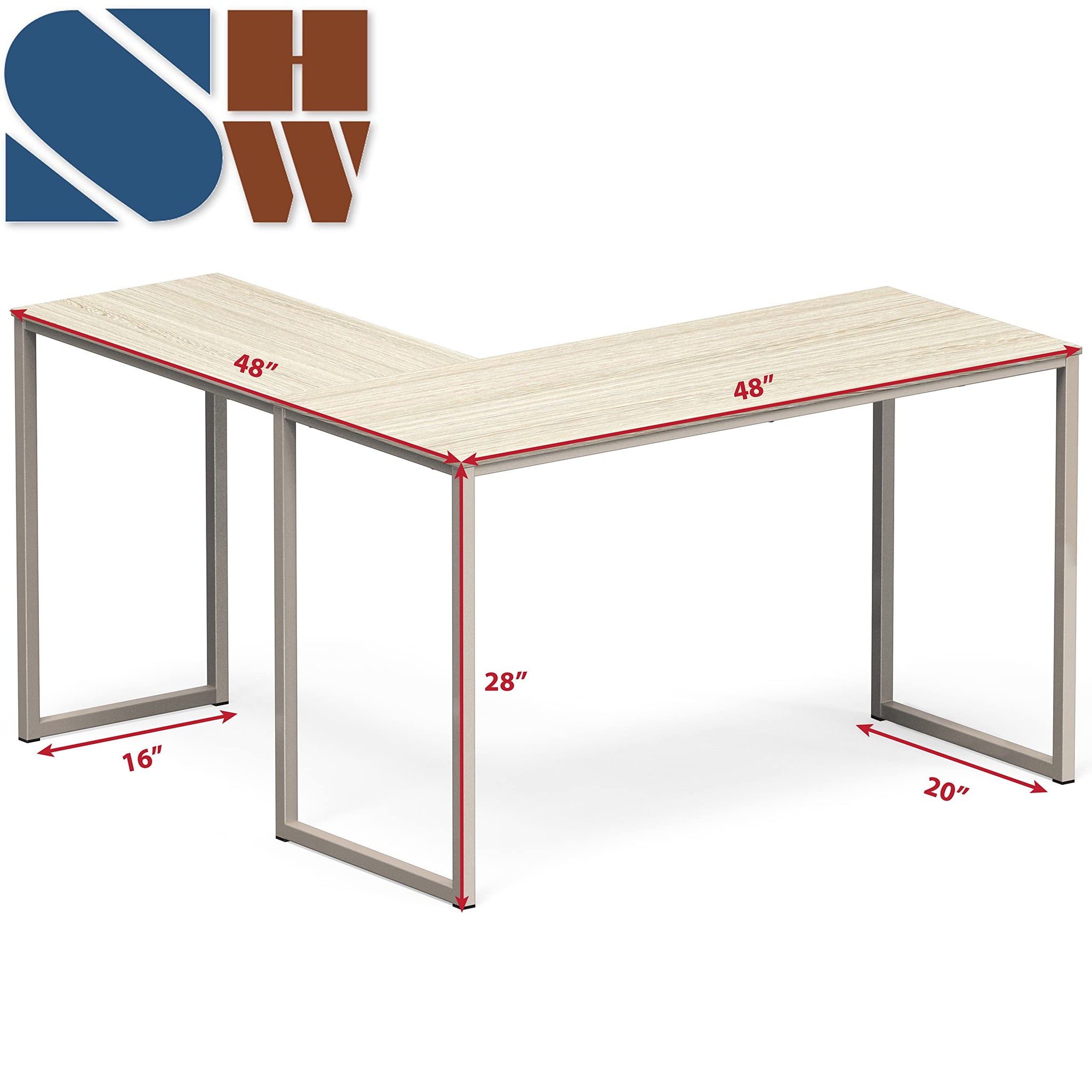 L Shape Home Office Desk for Maximal Workspace