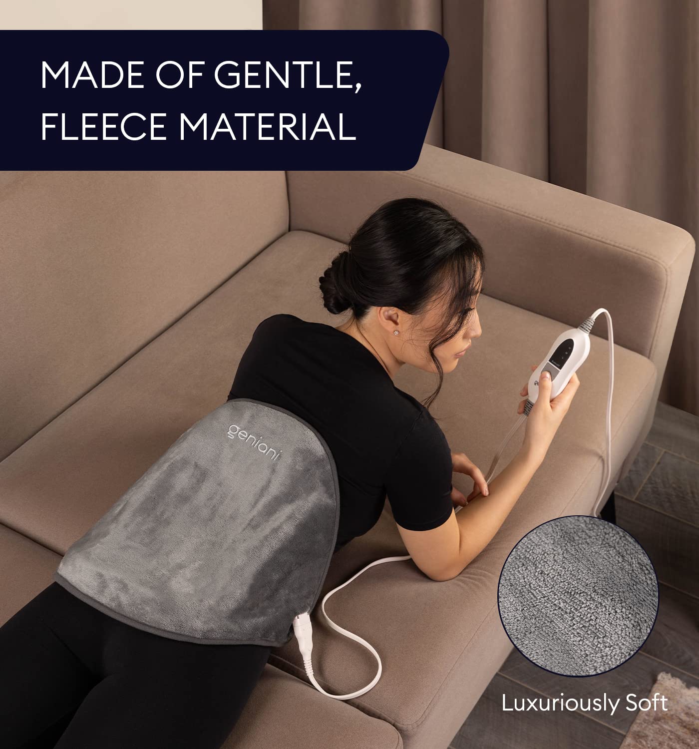Geniani Large Electric Heating Pad for Pain Relief