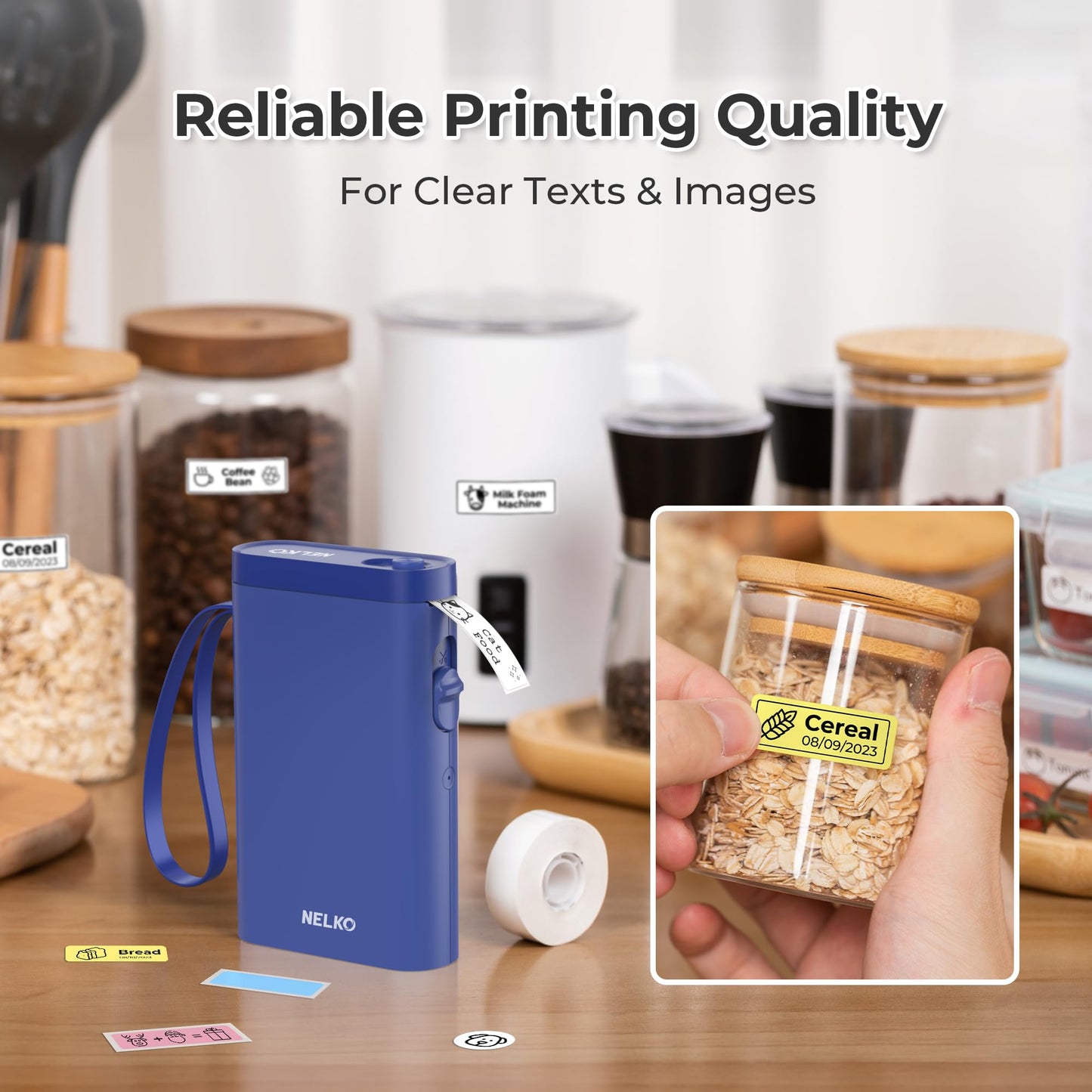 Nelko P21 Bluetooth Label Maker With Tape Wireless Printer