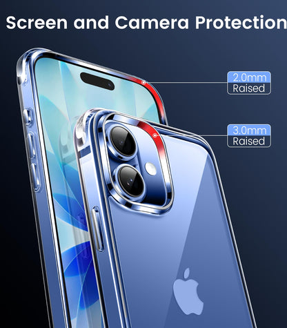 Mkeke Clear Case for iPhone 17 Pro Max Shockproof Bumper