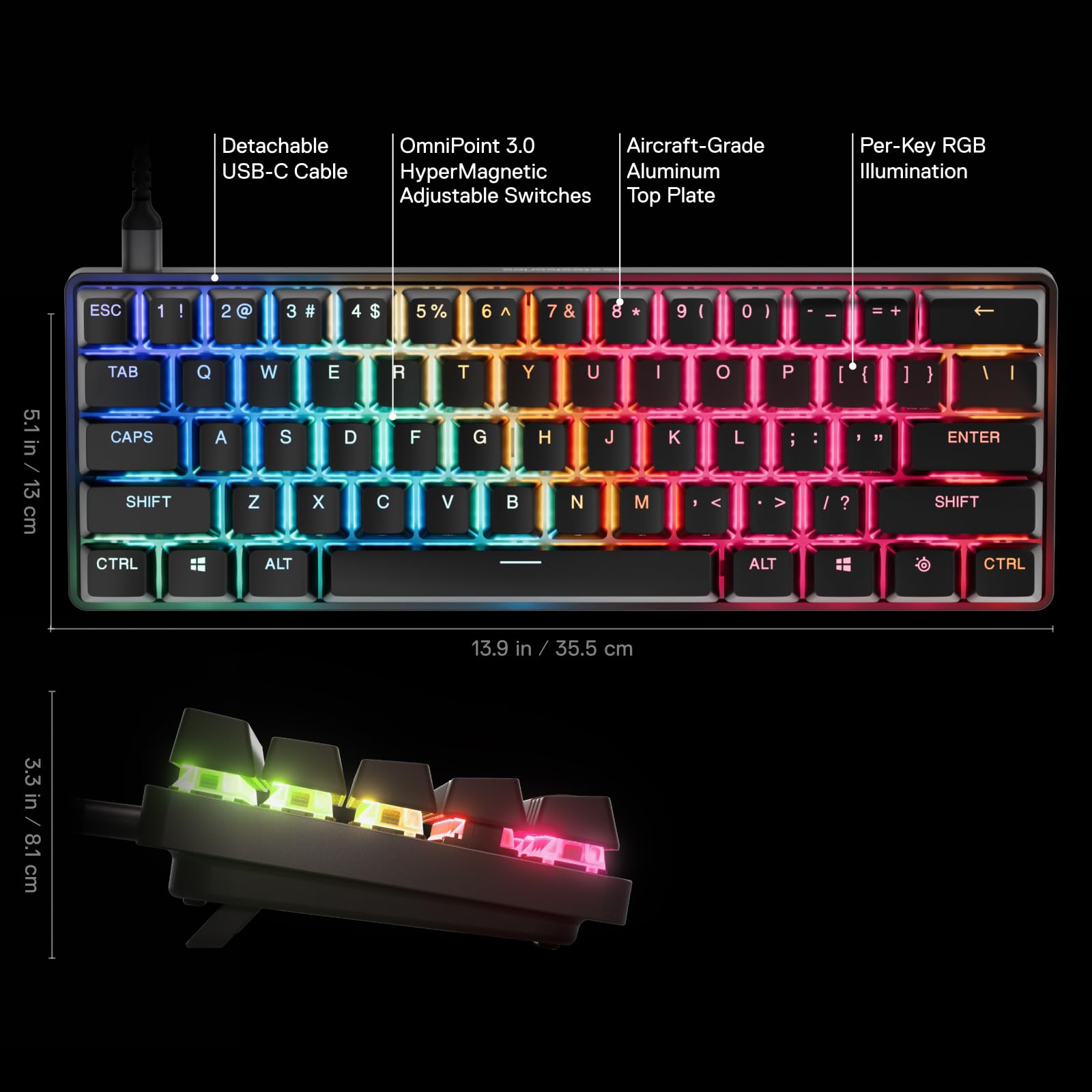 SteelSeries Apex Pro TKL White Keyboard with Adjustable Actuation