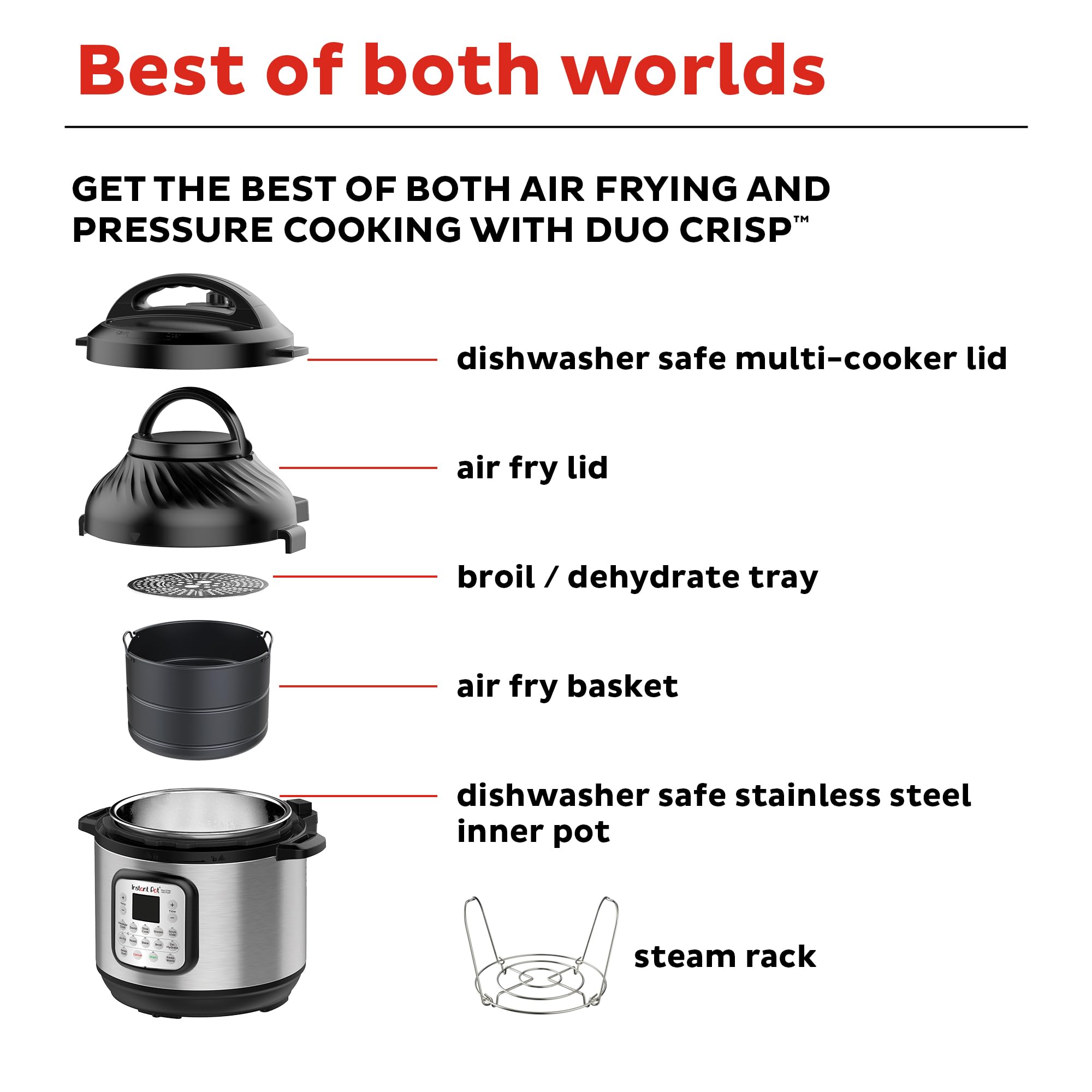 Instant Pot Duo Crisp 11 in 1 Pressure Cooker and Air Fryer