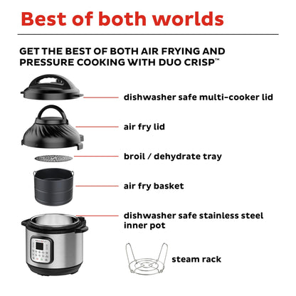Instant Pot Duo Crisp 11 in 1 Pressure Cooker and Air Fryer