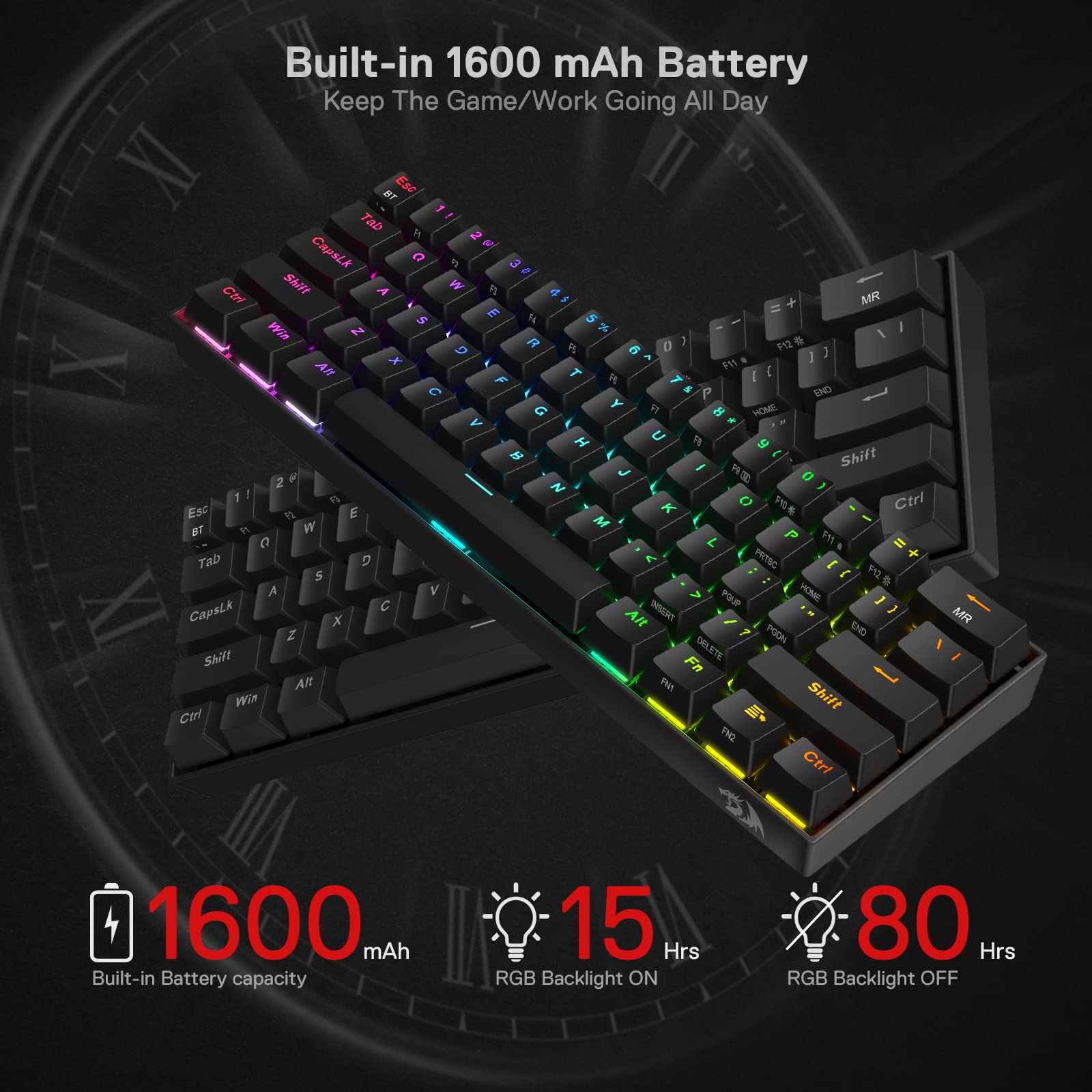 Redragon K530 Pro Wireless RGB Mechanical Keyboard