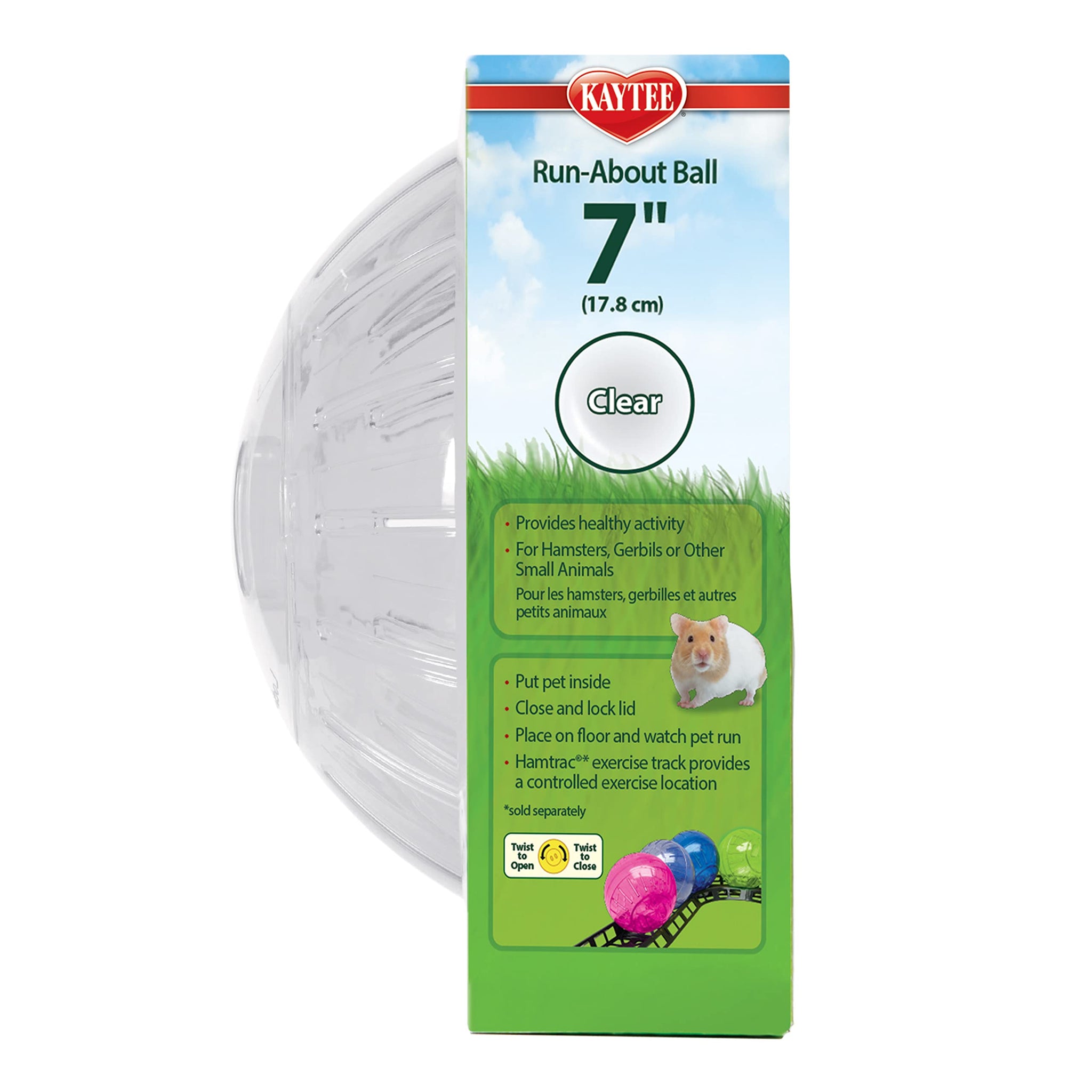 Kaytee 5 Inch Clear Exercise Ball for Dwarf Hamsters