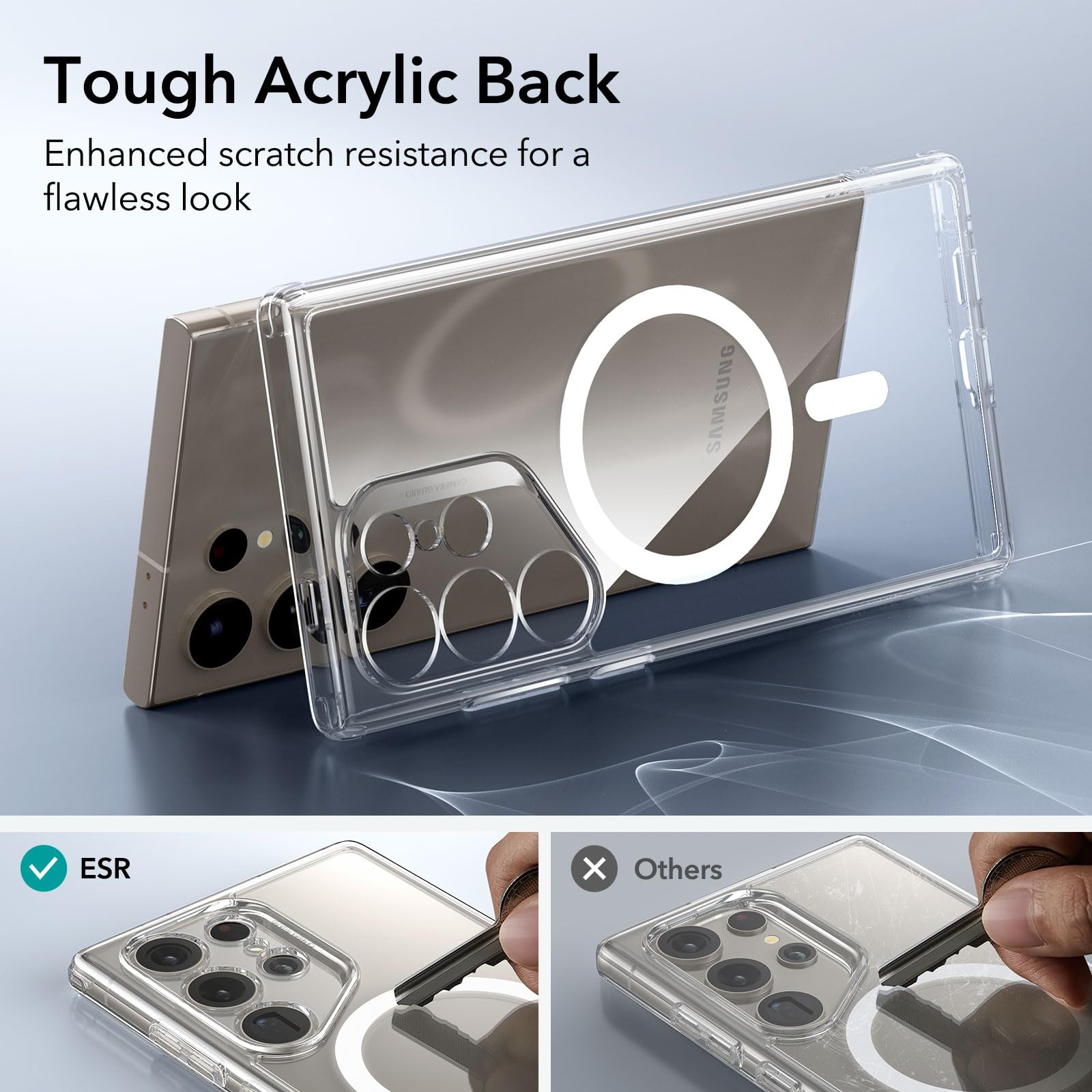 ESR Clear Black Case for Samsung Galaxy S25 Ultra