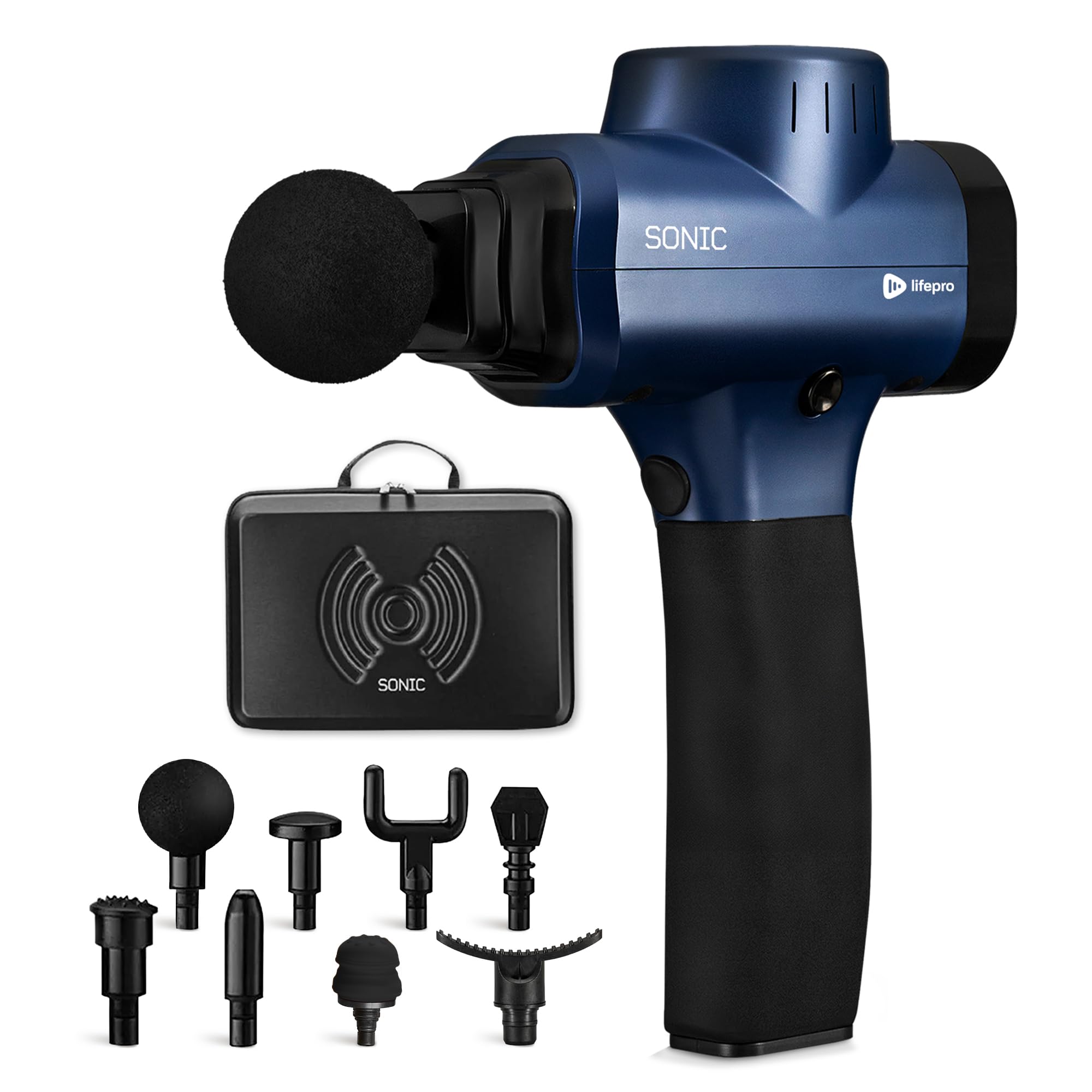 LifePro Deep Tissue Massage Gun with Multiple Heads