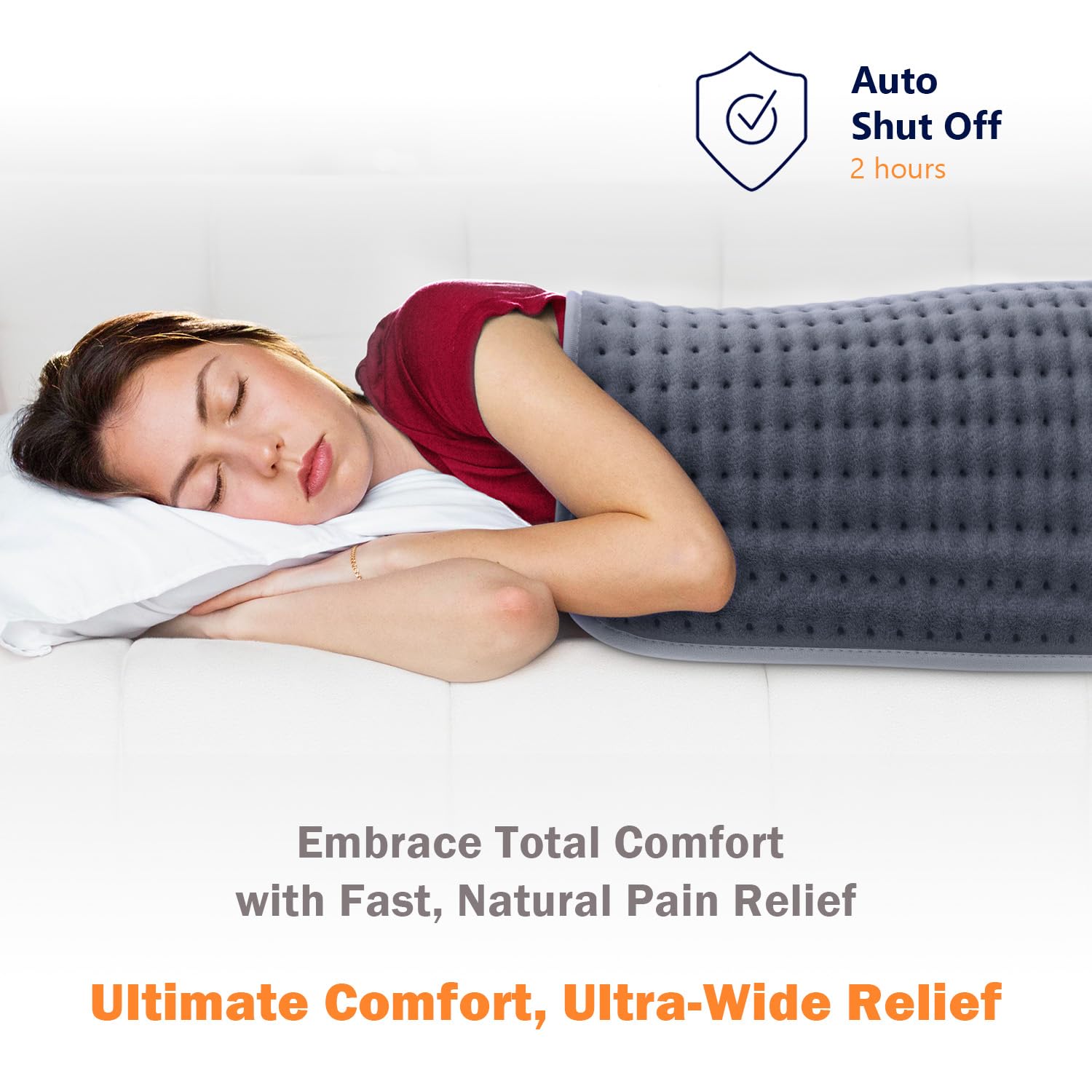 Electric Heating Pad for Back Pain Relief with Auto Off