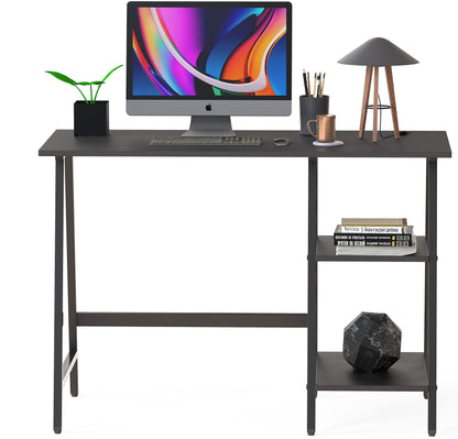 SHW 43 Inch Home Office Desk with Open Storage