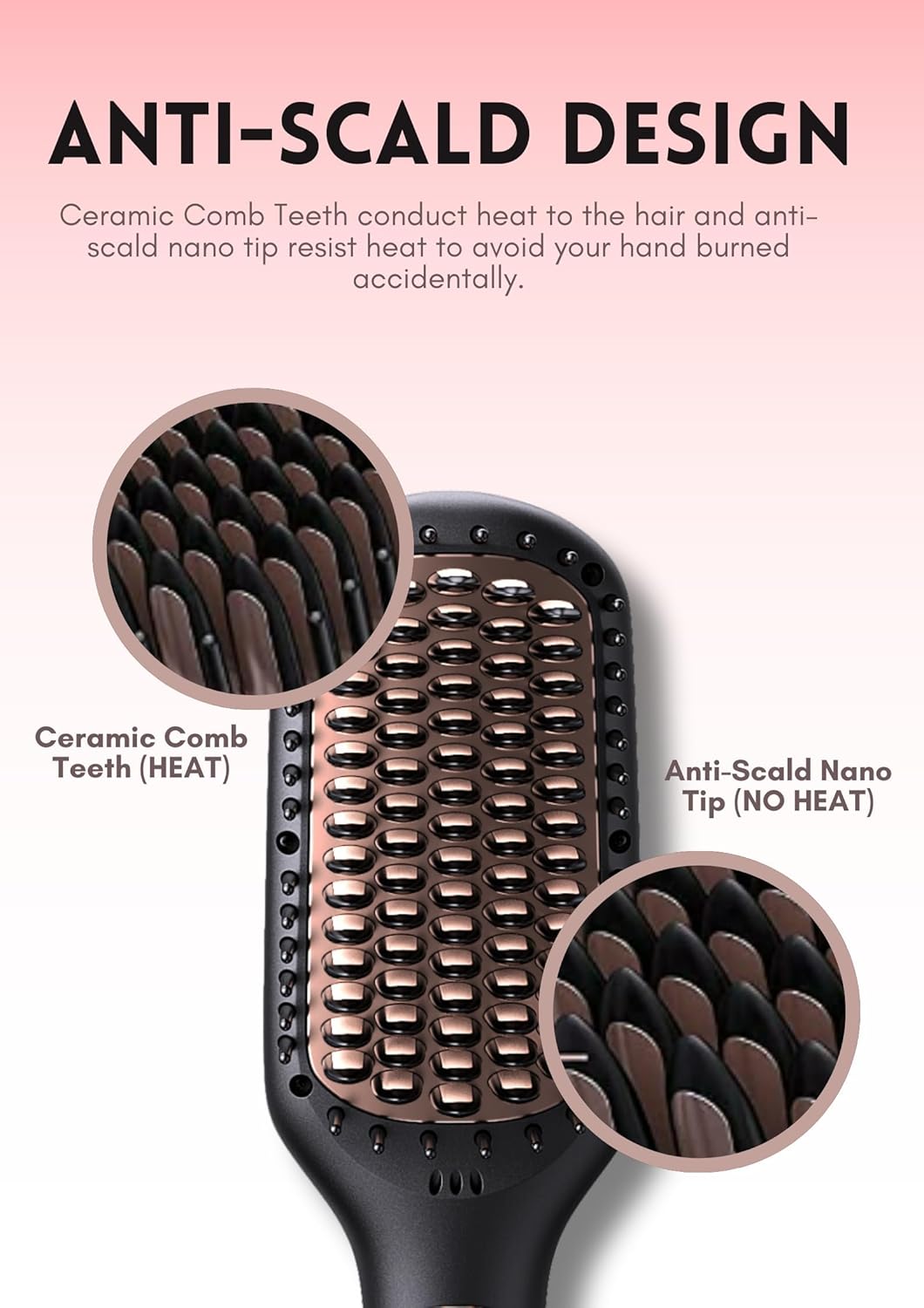 Megawise Pro Ceramic Ionic Hair Straightener Brush