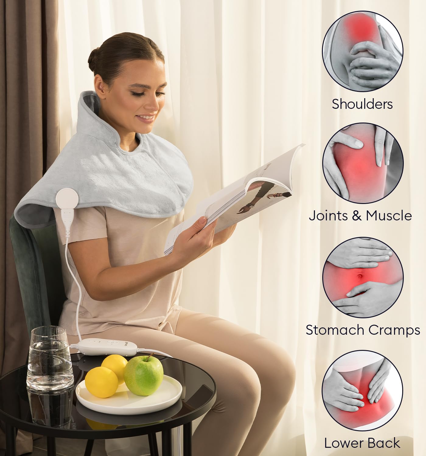 Geniani Large Electric Heating Pad for Pain Relief