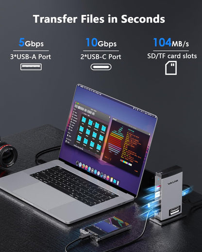 WAVLINK DisplayLink Docking Station for Three Monitors 130W