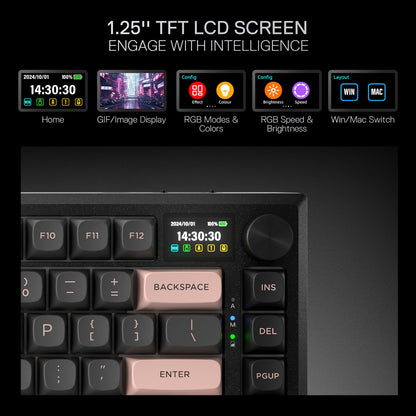 Redragon K673 Pro Wireless RGB Gaming Keyboard with Custom Knob