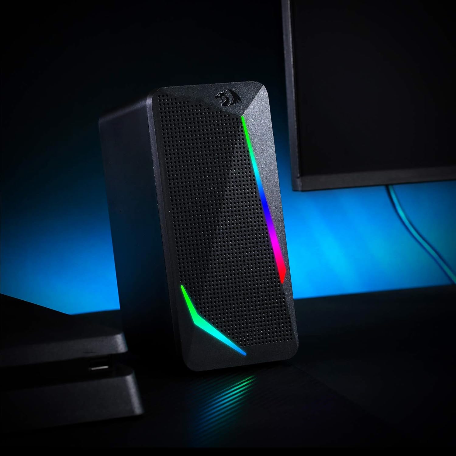 Redragon RGB Desktop Speakers with Enhanced Bass and LED Lights