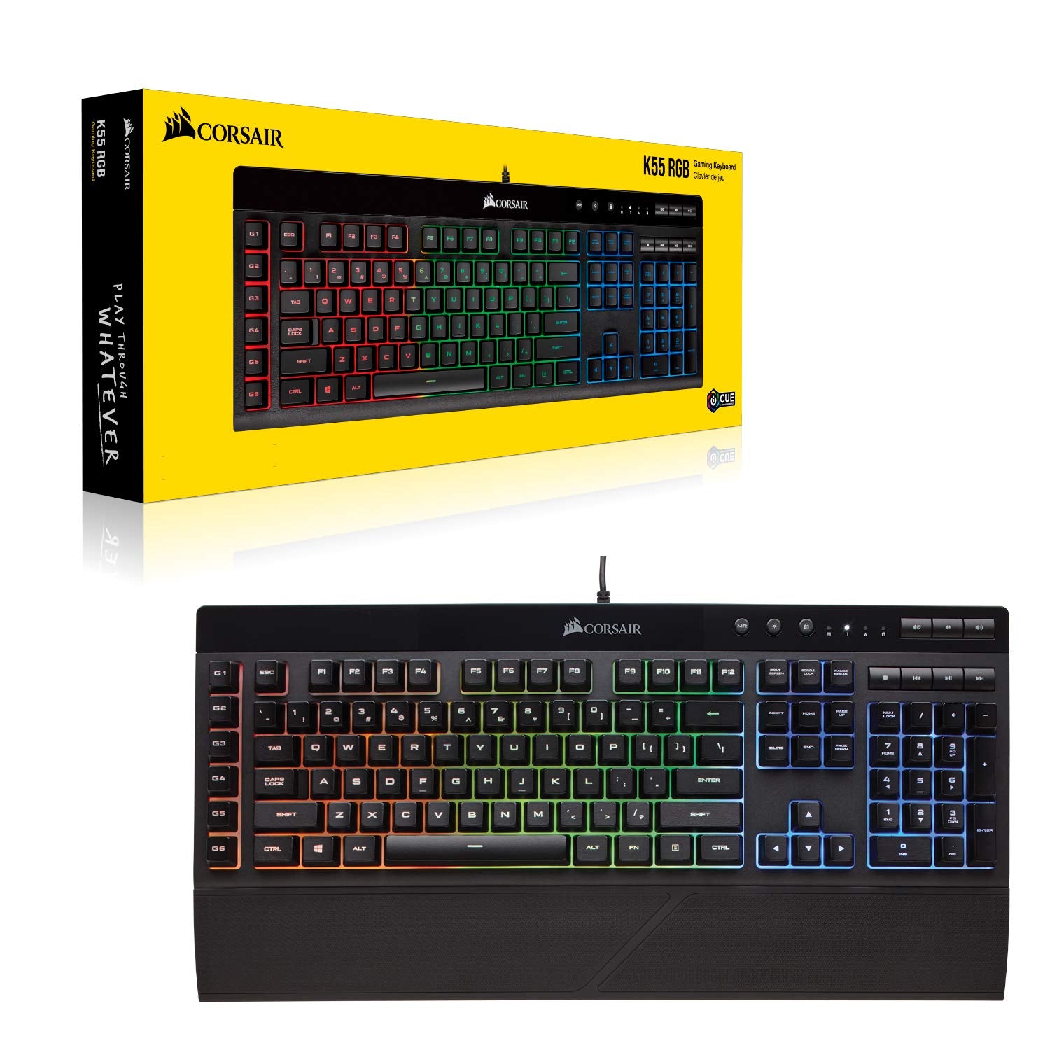 Corsair K55 RGB Pro Gaming Keyboard with Macro Keys
