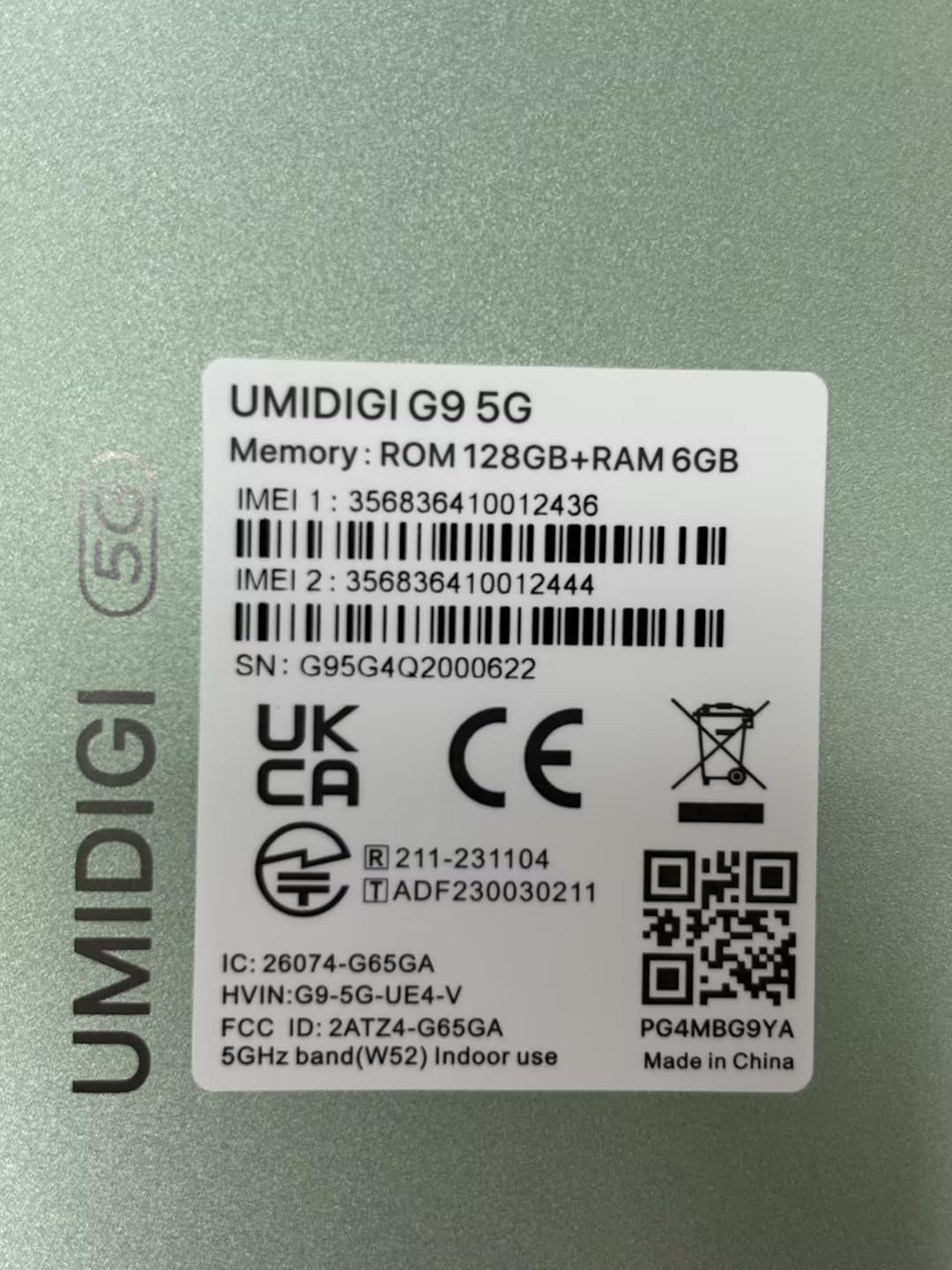 UMIDIGI G9 5G Android 14 Phone 12GB RAM 128GB ROM 50MP Camera 6.75 Inch 90Hz