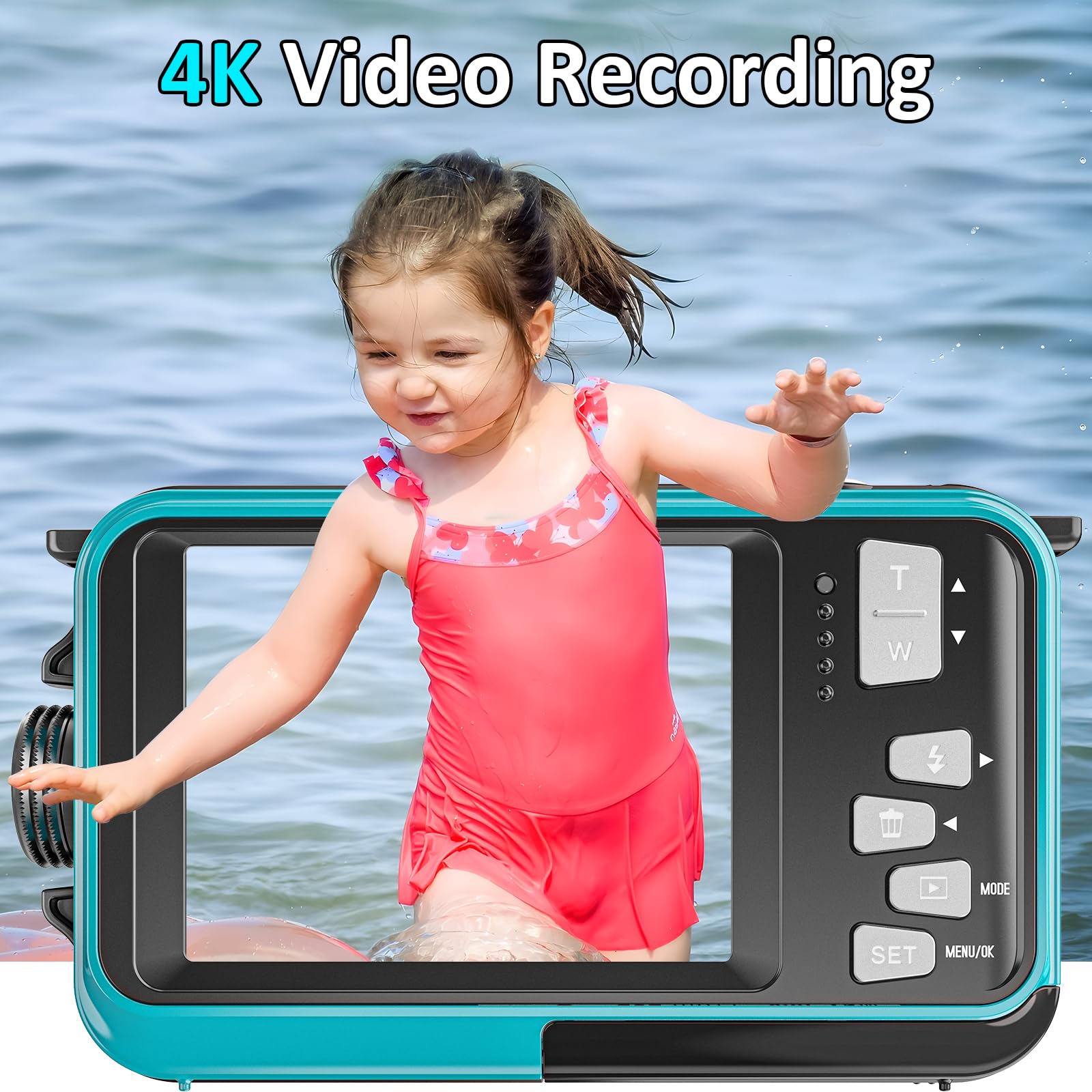 4K Waterproof Underwater Camera for Snorkeling Adventures