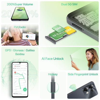 UMIDIGI G9 5G Android 14 Phone 12GB RAM 128GB ROM 50MP Camera 6.75 Inch 90Hz