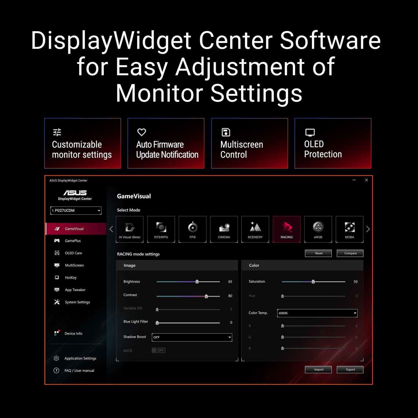 ASUS ROG Strix 27 Inch 1440P OLED Gaming Monitor