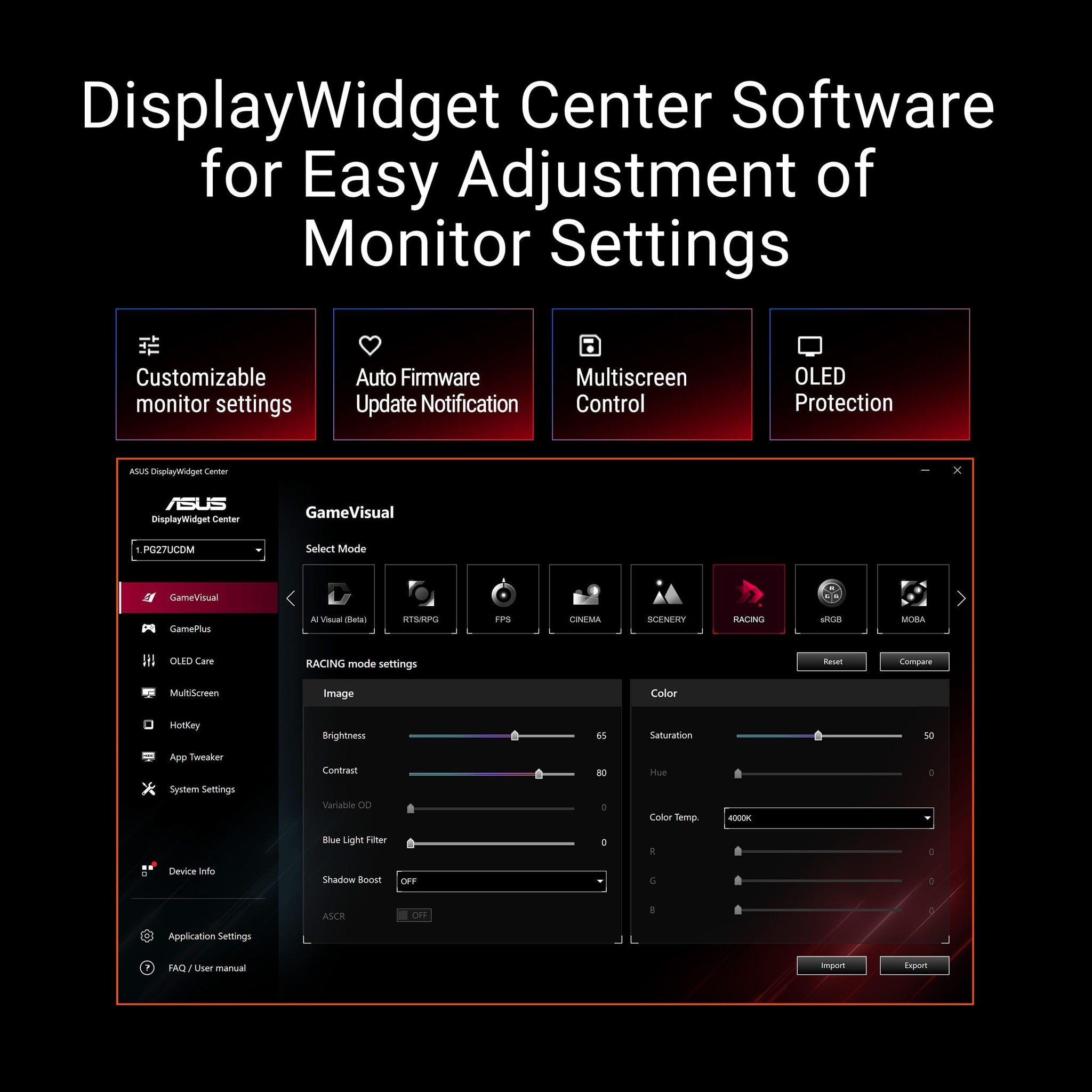 ASUS ROG Strix 27 Inch 1440P OLED Gaming Monitor