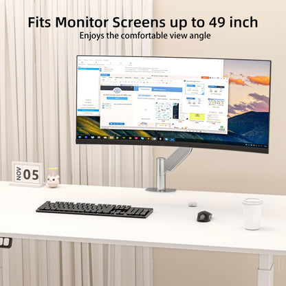 Suptek Gas Spring Monitor Arm Desk Mount Fits 17 to 32 Inch