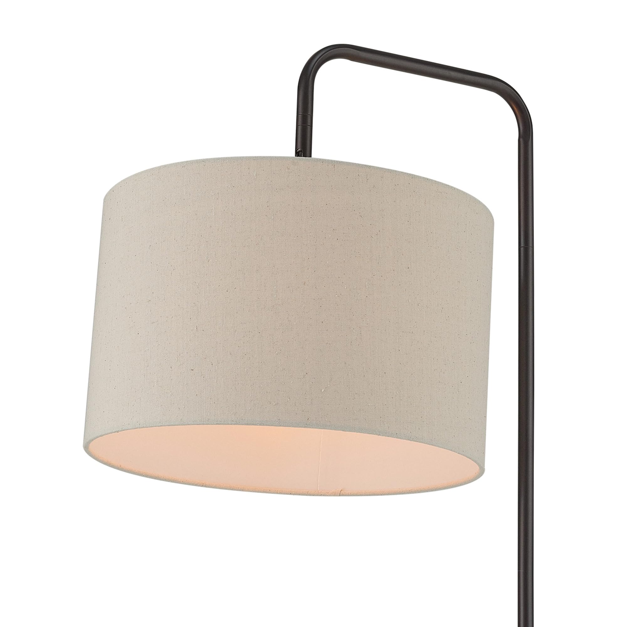Brass Floor Lamp with White Shade for Modern Decor