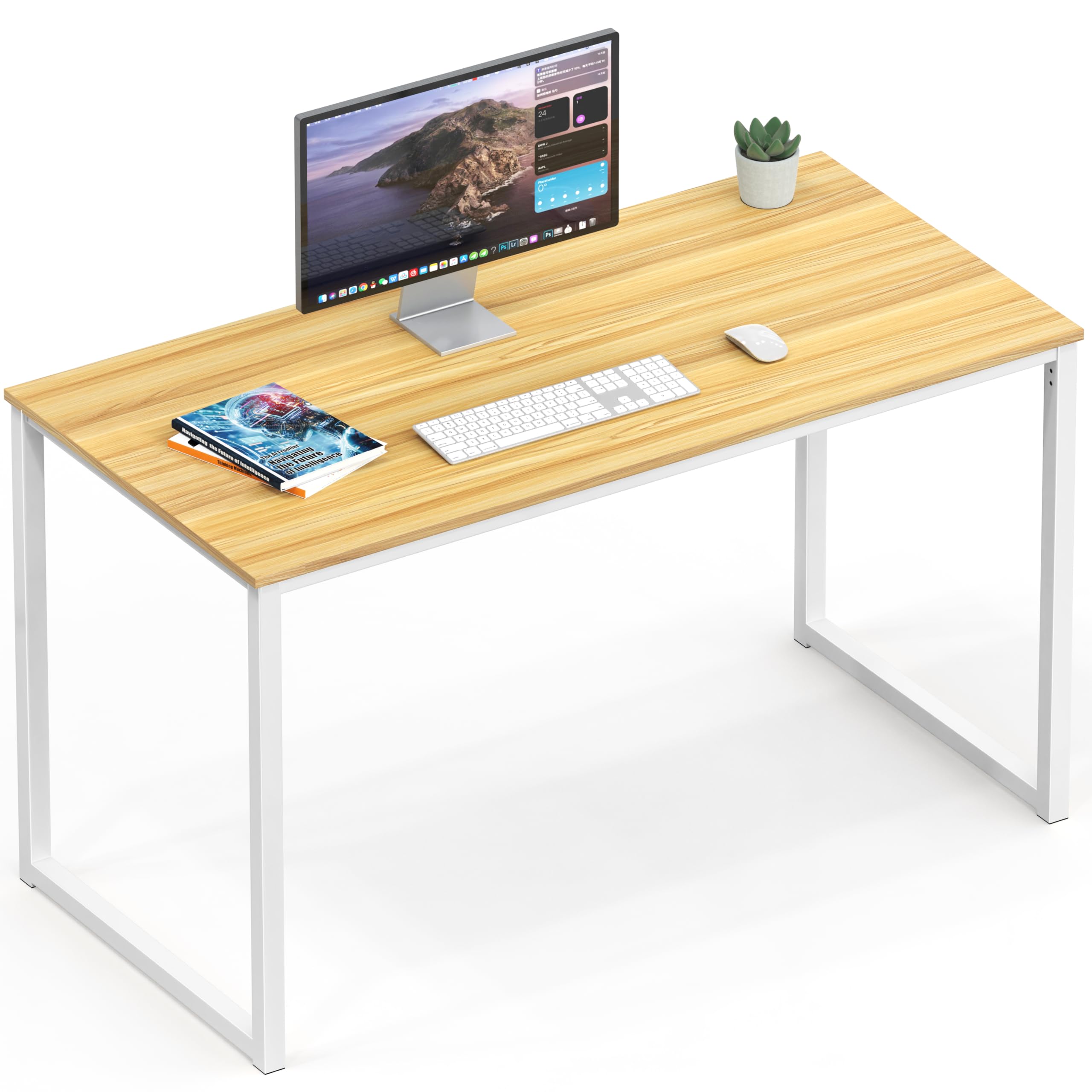 SHW 48 Inch Black Home Office Computer Desk