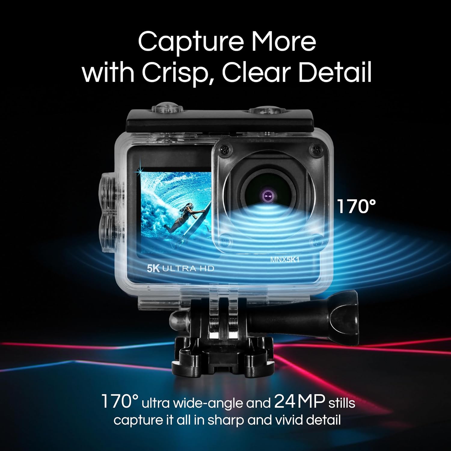 Minolta MNX5K1 5K Ultra HD Action Camera Kit