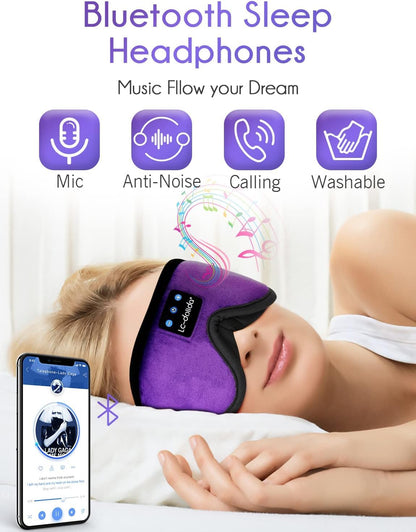 Sleep Headphones Bluetooth Eye Mask for Side Sleepers
