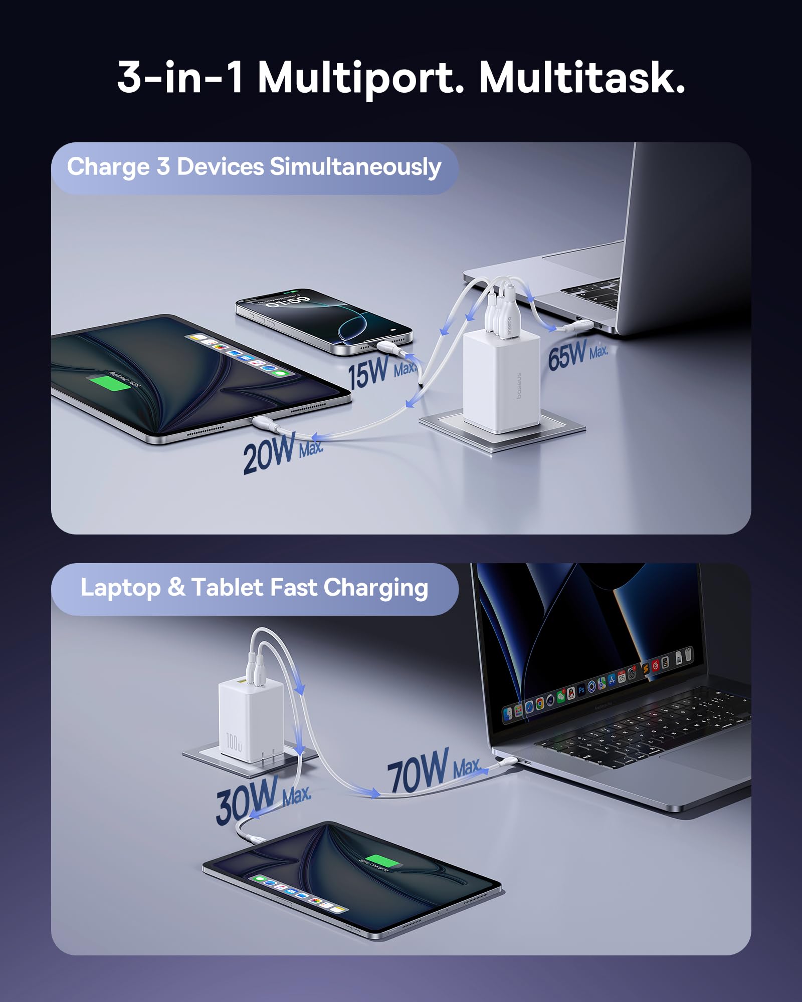Baseus 100W USB C Charger Fast Power Adapter