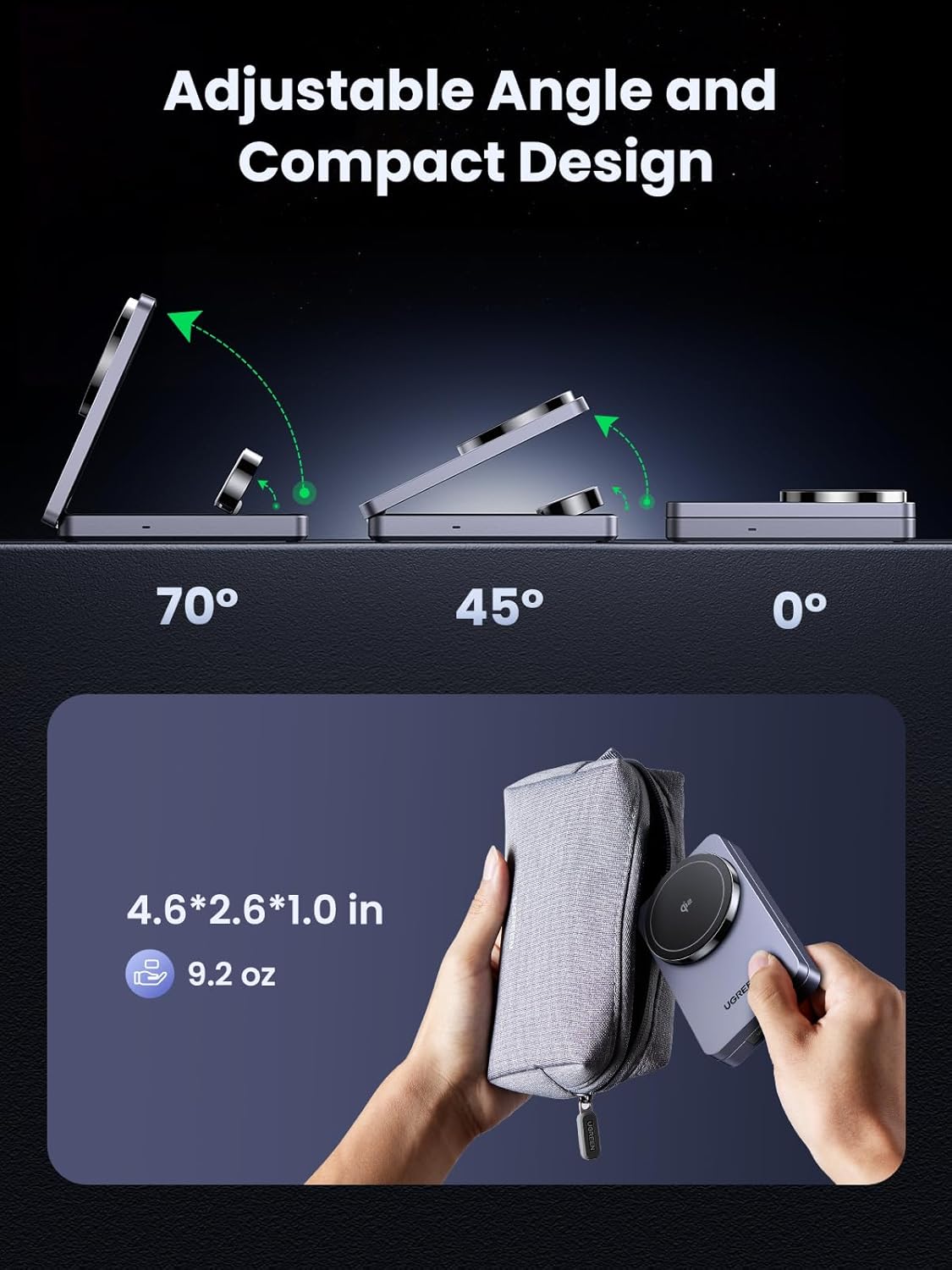 UGREEN MagFlow 3-in-1 Wireless Charger Station for iPhone