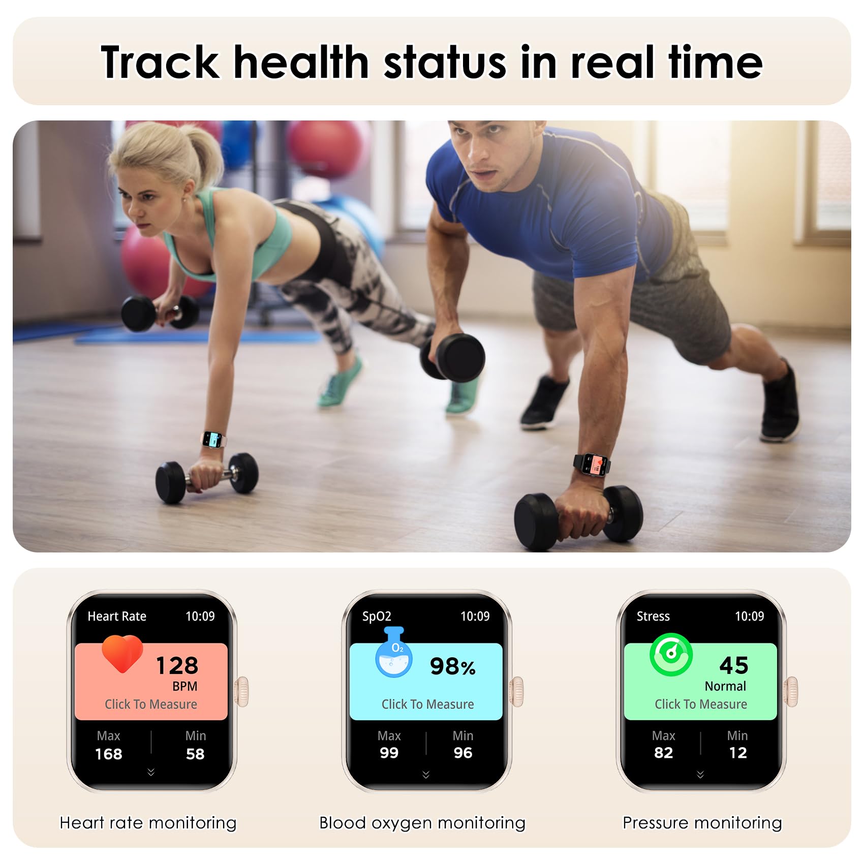 Smartwatch With Health Monitoring For Android And iOS