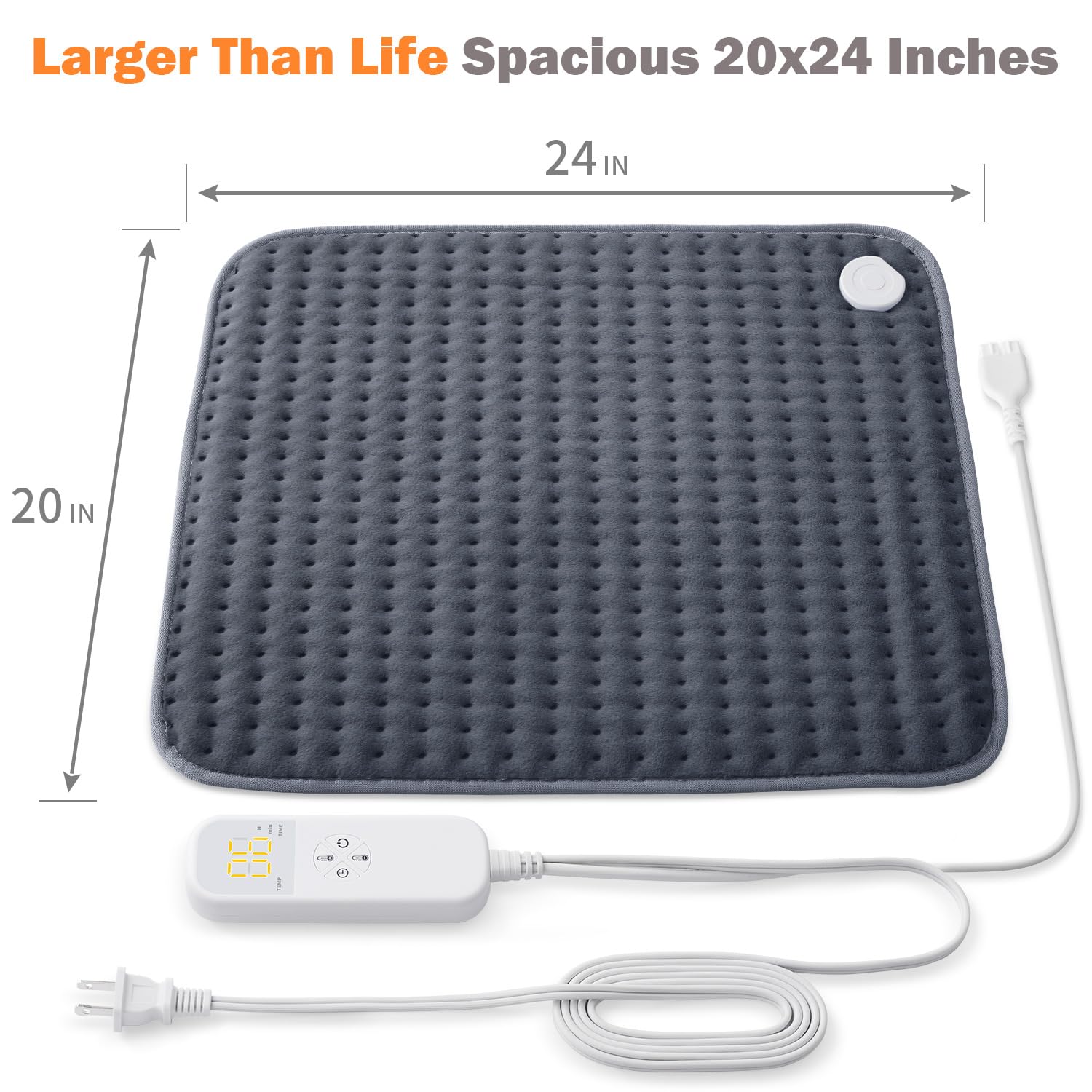 Electric Heating Pad for Back Pain Relief with Auto Off