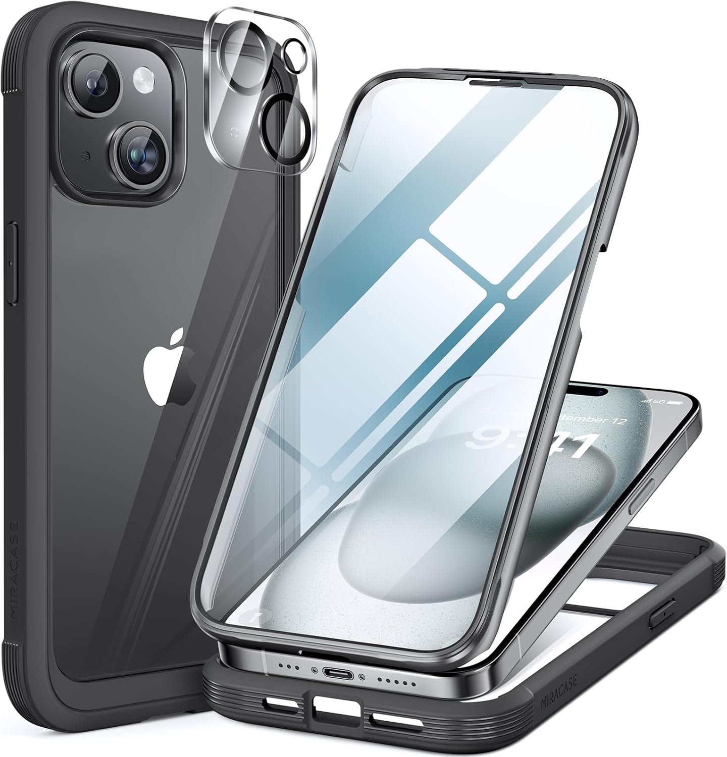 Miracase Glass Series iPhone 11 Rugged Case 6.1 9H Purple