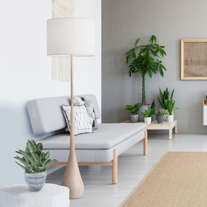 Modern 70 Inch Floor Lamp with Soft White Shade