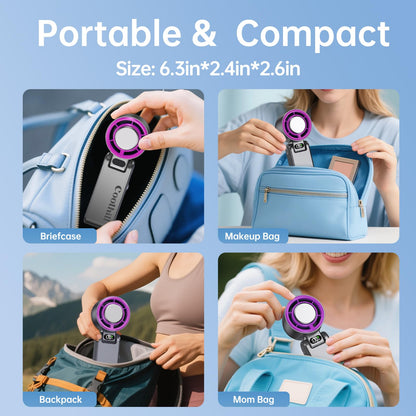 Handheld Portable Fan Ice Cooler 20000 RPM Turbo Purple
