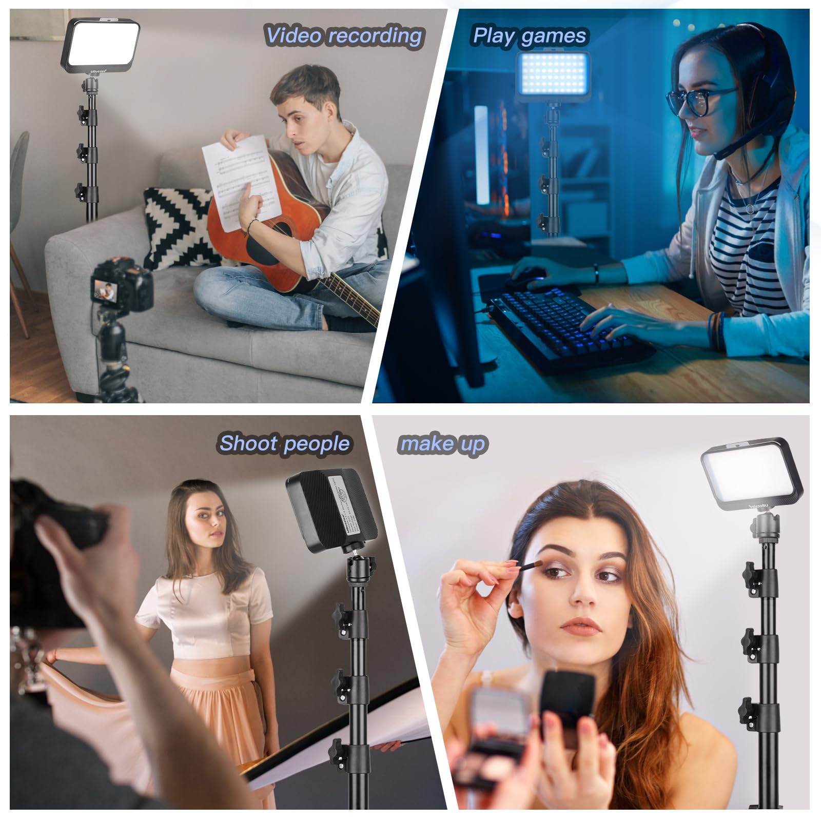 Dimmable LED Video Light Kit for Enhanced Shooting