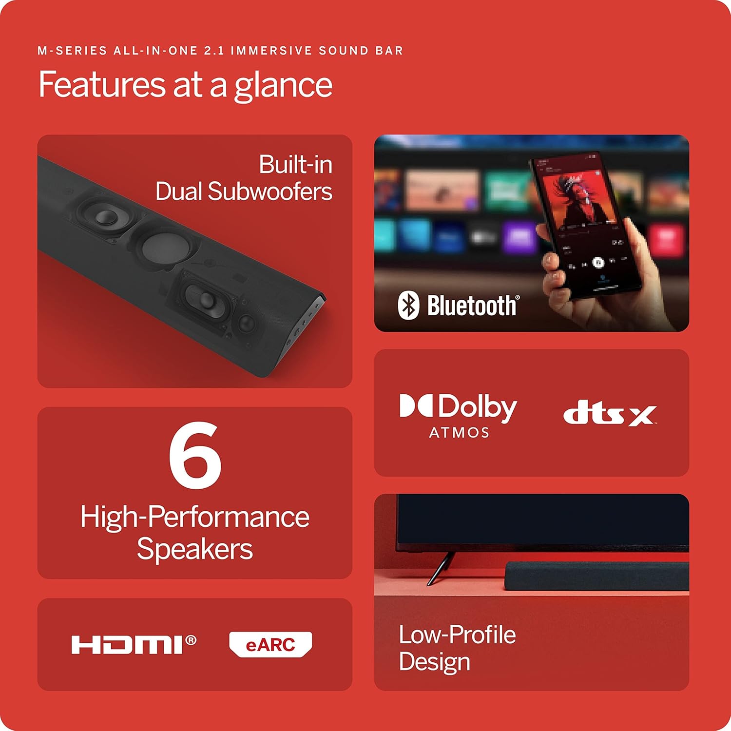 VIZIO M Series 2.1 Sound Bar with Immersive Audio