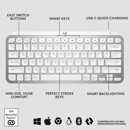 Logitech MX Keys S Wireless Keyboard with Smart Backlighting